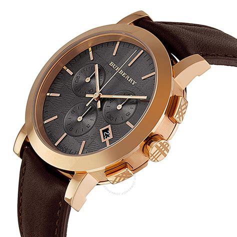 burberry watch bu1863|Burberry Herringbone Chronograph Brown Dial Gold.